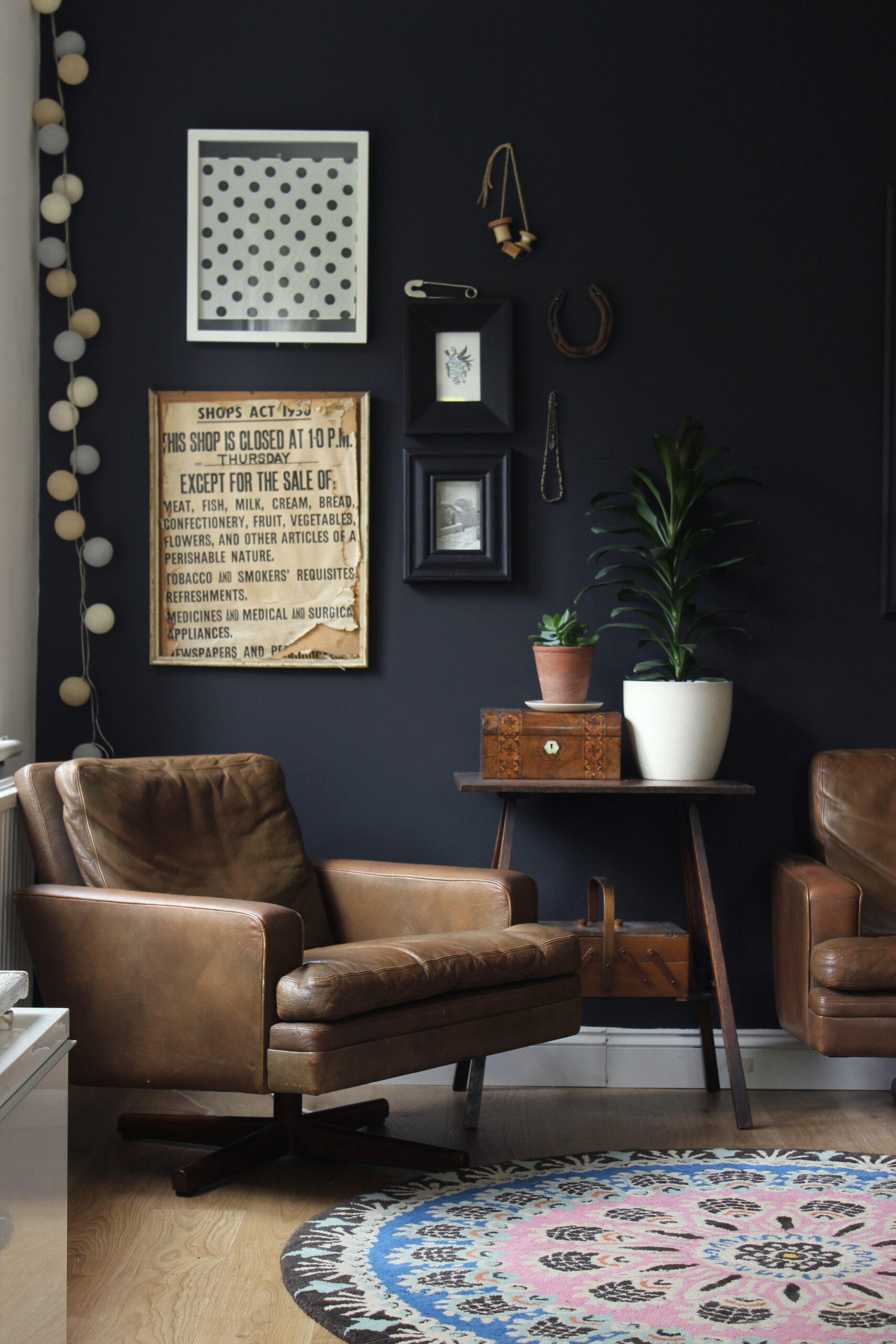 Impulsive decorating: our black living room wall