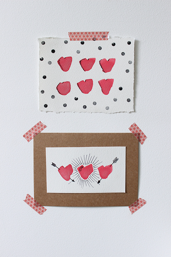 DIY watercolour valentine cards | Growing Spaces