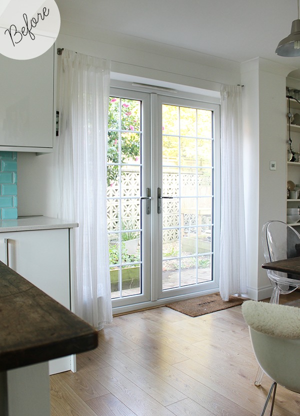 Patio doors before fitted shutters | Growing Spaces