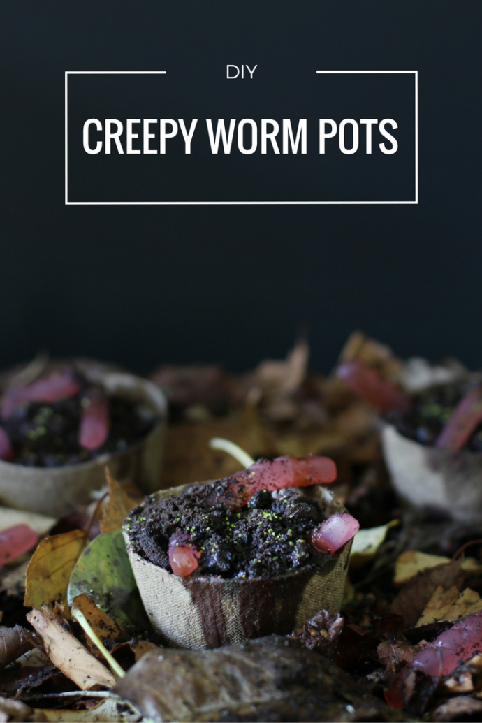 DIY creepy worm pots for halloween | Growing Spaces