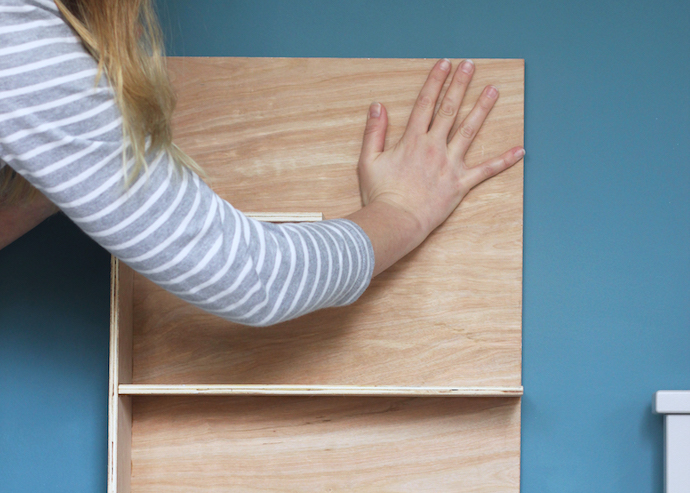 DIY plywood bedside shelf | Growing Spaces