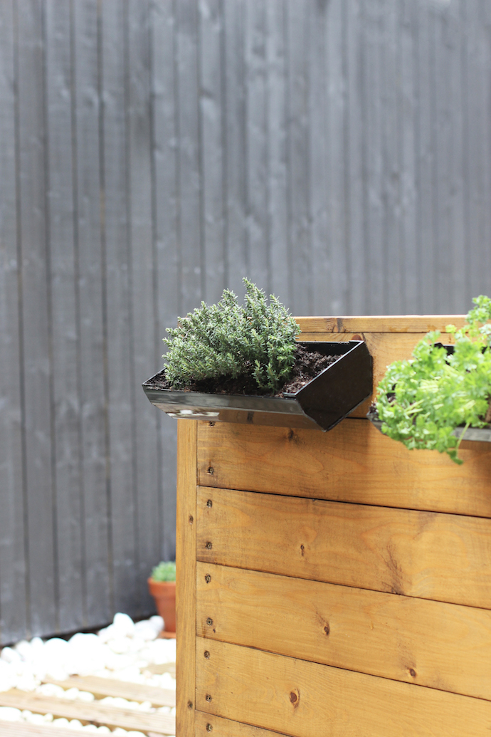 DIY gutter herb planter | Growing Spaces