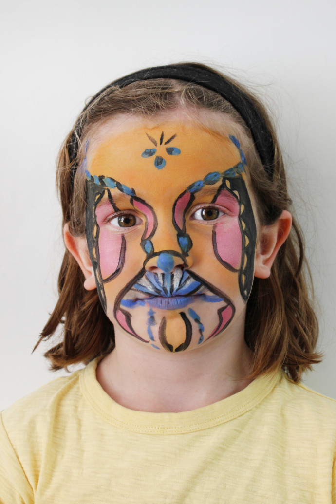Bee face paint: Just So Festival 2017