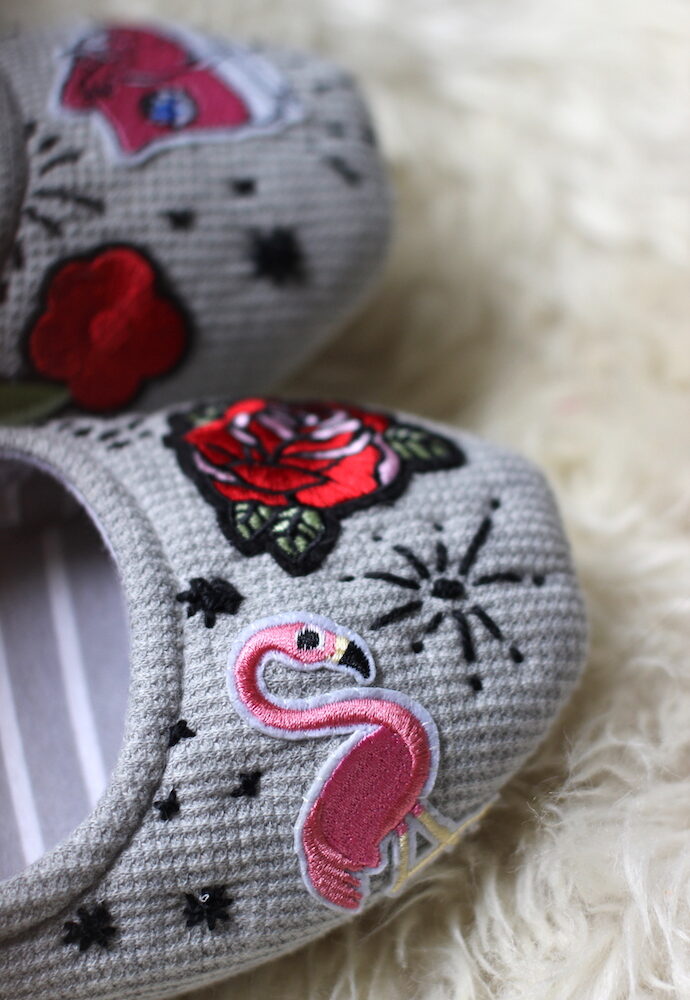 Easy DIY slippers: use iron-on patches for a super-simple hack