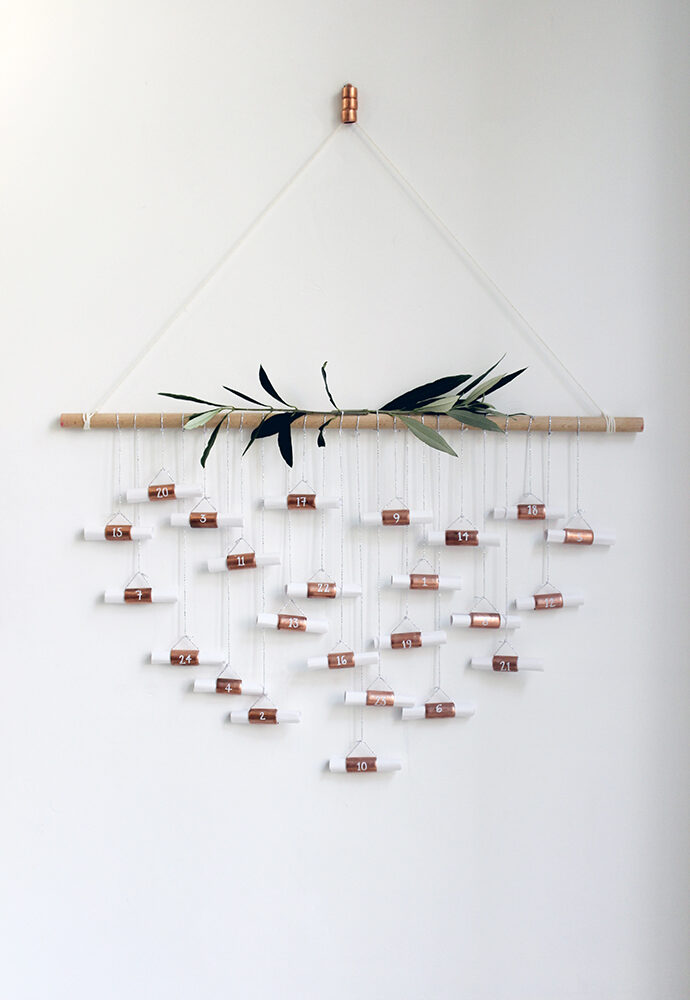 Copper piping advent calendar | Growing Spaces
